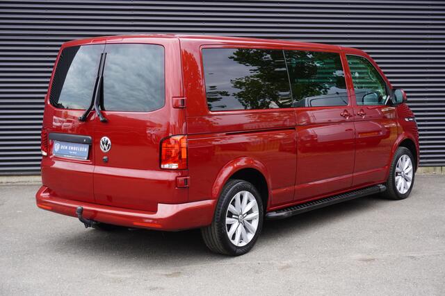 Volkswagen TRANSPORTER 204pk Automaat L2H1 Bulli Dubbele cabine LED Trekhaak Digitaal Dashboard Leder Navigatie Apple carplay 18" Velgen