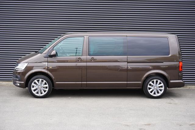 Volkswagen TRANSPORTER 204pk Euro6 Automaat L2H1 2x Schuifdeur Dubbele cabine Highline 70 Edition LED Navigatie Trekhaak Parkeersensoren Cruise control Stoelverwarming