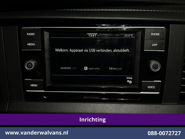 Volkswagen TRANSPORTER 2.0 TDI 150pk L2H1 Inrichting Euro6 Airco | Omvormer | Camera | 2500kg Trekhaak | Apple Carplay Android Auto, Cruisecontrol, Parkeersensoren, Dakdragers
