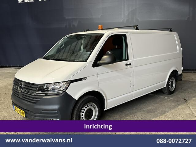 Volkswagen TRANSPORTER 2.0 TDI 150pk L2H1 Inrichting Euro6 Airco | Omvormer | Camera | 2500kg Trekhaak | Apple Carplay Android Auto, Cruisecontrol, Parkeersensoren, Dakdragers