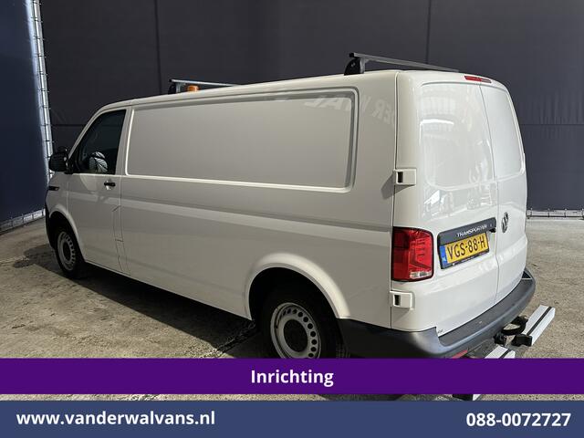 Volkswagen TRANSPORTER 2.0 TDI 150pk L2H1 Inrichting Euro6 Airco | Omvormer | Camera | 2500kg Trekhaak | Apple Carplay Android Auto, Cruisecontrol, Parkeersensoren, Dakdragers