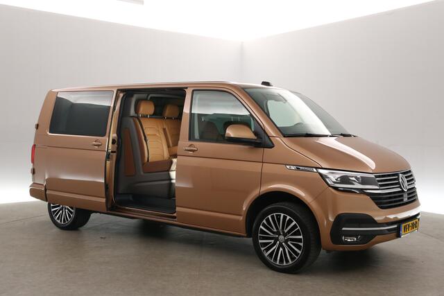 Volkswagen TRANSPORTER 2.0 TDI L2H1 Bulli 200PK | Dubbele Cabine | Automaat | Airco | Camera | Virtual | Cruise | Leder | Trekhaak | Carplay | 2xSchuifdeur