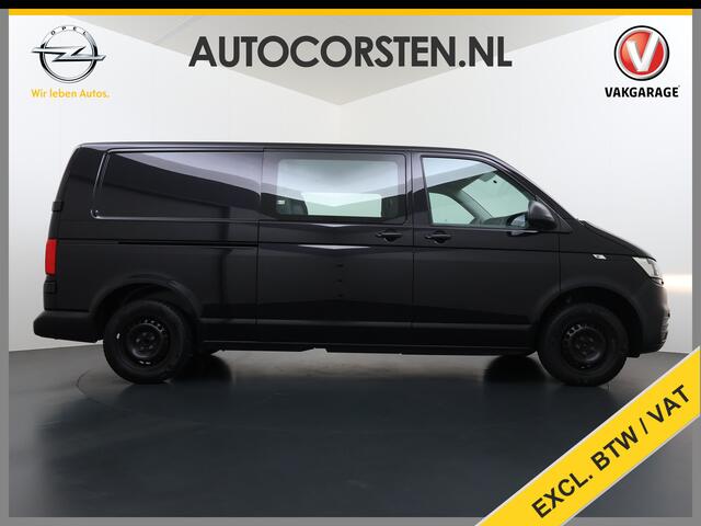 Volkswagen TRANSPORTER 2.0TDI Dubbele Cabine 6-Persoons L2H1 28 Navi* Apple Carplay Android Auto Airco Bluetooth Cruise Control Pdc Euro 6 Betonplex Vloer Wandbetimmering Achterdeuren 1e Eigenaar