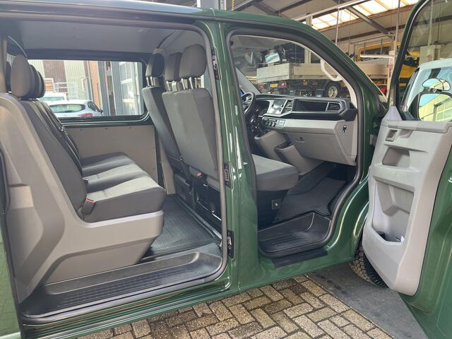 Volkswagen TRANSPORTER 2.0 TDI L2H1 4x4 DC 150pk 4 motion Bpm vrij Standkachel Trekhaak 2500kg App conect Cruise controle Navigatie Sperdif 1e eigenaar Bpm Vrij Dealer onderhouden Vierwielaandrijving