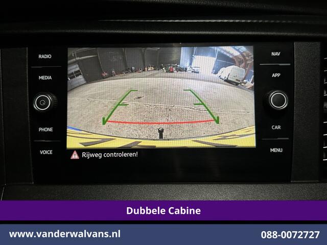 Volkswagen TRANSPORTER 2.0 TDI 150pk Automaat L2H1 Dubbele Cabine Euro6 Airco | 6-Zits | Camera | Navigatie | Apple Carplay | Cruisecontrol Android Auto, Stoelverwarming, 2500kg Trekhaak, Achterklep