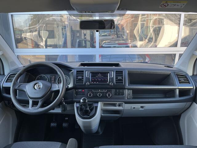 Volkswagen TRANSPORTER 2.0 TDI L2H1 DC Openlaadbak Pick-up Hiab laadkraan 013-T Airco Cruise controle Telefoonverbinding Navigatiesysteem 6-Persoons Euro 6 P-up