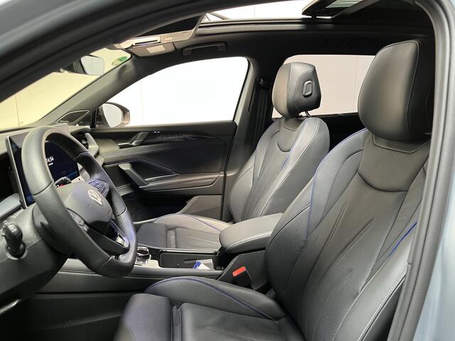 Volkswagen Tayron 1.5 eHybrid R-Line / GARANTIE TM 12-2030/ AUTOMAAT/ PANO/ LEER/ TREKHAAK/ 272 PK/ PARK.SENSOR + 360 CAMERA/ APP-CONNECT/ ACC/ STUUR+STOELVERWARM. + KOEL./ HARMAN KARDON/ MEMORY SEAT/ MASSAGE/ HEAD-UP/ NAVI/ 20'