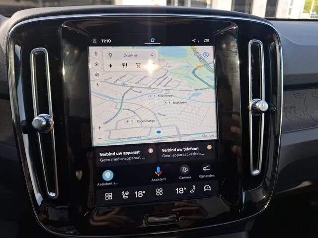 Volvo C40 Recharge Plus 69 kWh | Navigatie/Android/Apple Carplay | LM Velgen 19" | Achteruitrijcamera | Voorstoelen Verwarmd | Warmtepomp | Cruise Control Adaptief |