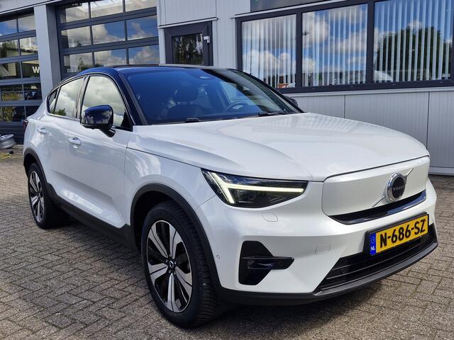 Volvo C40 Recharge Twin Intro Edition 78 kWh | Crystal White Pearl | getinten ramen | warmte pomp