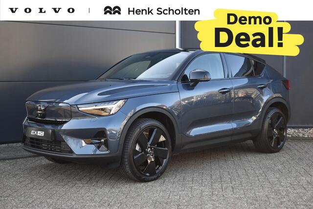 Volvo EC40 Twin Motor Ultra Black Edition 82 kWh | Demo Deal | 4WD | Elektrisch verstelbare voorstoelen | Verwarmbare voorstoelen en stuurwiel | Panoramisch dak | Contrasterend dak | 20 inch Black Lichtmetalen velgen | Google Navigatie | Warmtepomp | Harman Kardon P