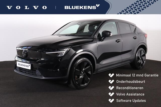 Volvo EC40 Extended Range Ultra Black Ed. 82 kWh - Panoramadak - IntelliSafe Assist & Surround - 360º Camera - Harman/Kardon audio - Verwarmde voorstoelen, stuur & achterbank - Parkeersensoren voor & achter - Elektr. bedienb. voorstoelen met geheugen links - Draadloze tel. lader - Warmtepomp - Extra getint glas - 20' LMV