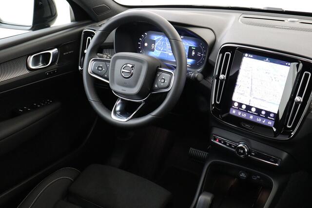 Volvo EC40 SINGLE MOTOR EXT. RANGE ULTRA BLACK EDITION EUROPA -PANO.DAK|HARMAN/KARDON|360°CAM|POWER-SEATS|PRIVACY.GLAS|VERW.ACHTERBANK|SMOKE|22"|SoH:100%