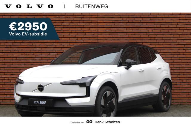 Volvo EX30 Single Motor Extended Range Plus 69 kWh | Direct Beschikbaar | Adaptieve Cruise Control | Pilot Assist | Harman/Kardon Audiosysteem | Getint Glas | Parkeersensoren voor en achter | Parkeercamera achter | 19" Lichtmetalen velgen |