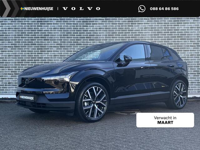 Volvo EX30 Single Motor Ext Range Ultra Black Ed Euro 69 kWh Black Edition | Europa | 69 kWh| Adaptive Cruise Control | Stoel + Stuurverwarming | 360 graden camera | 20 Inch | Getint Glas | Harman Kardon Audio | Panoramadak |