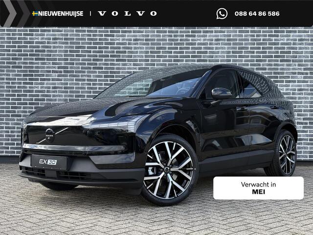 Volvo EX30 P5 Long Range Plus Black Edition Europa 69 kWh | Google | Long Range | Adaptieve Cruise Control | Harman Kardon Audio | Stoel-/Stuurverwarming | Keyless | Elek. Stoelen | Getint Glas | Elek. Achterklep | 20" LM
