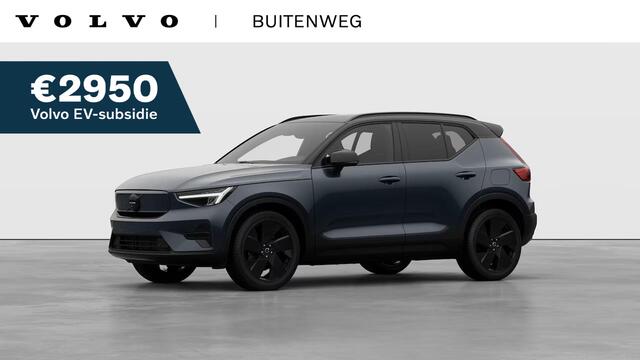 Volvo EX40 Single Motor Extended Range Ultra Black Edition | Extra Donker Getint Glas | Schuif/Kantel Panoramadak | 360º Parkeercamera | Stoelverwarming V+A | Elektrisch Verstelbare Voorstoelen |