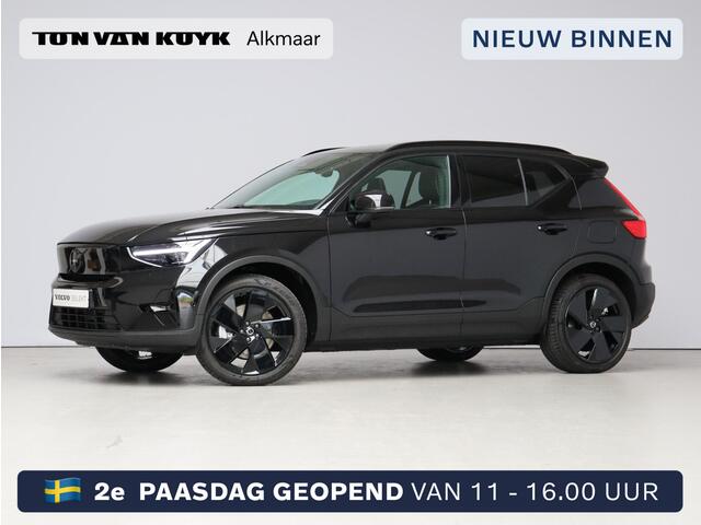 Volvo EX40 Twin Motor Performance Ultra Black Edition 82 kWh / Trekhaak / PIXEL LED / Nubuck / Schuif kantel dak / Stoel en stuurverwarming / Pilot Assist / BLIS /