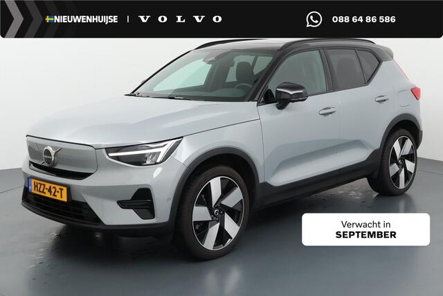 Volvo EX40 Single Motor Extended Range Ultra 82 kWh | SOH:100% | Trekhaak | Schuif/Kantel Panoramadak | 20" velgen | Warmtepomp | Stoel/Stuur verwarming | Keyless entry/start | Adaptive Cruise | 360° Camera | Harman/Kardon |