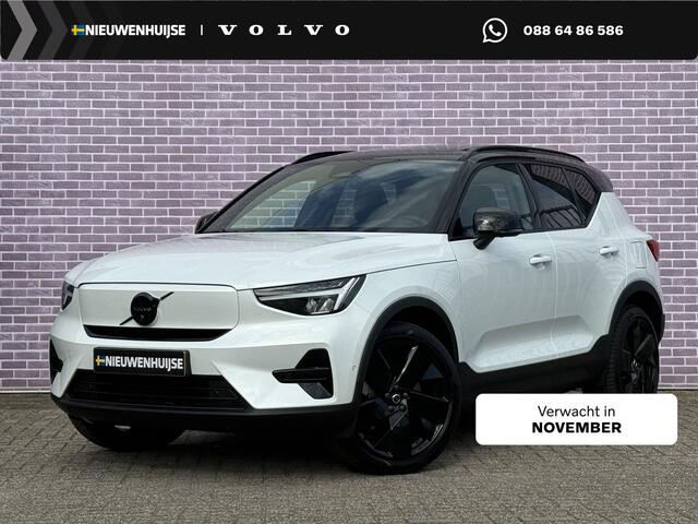 Volvo EX40 Single Motor Extended Range Ultra Black Edition | Europa | Harman Kardon audio | 20" | Schuif-/kanteldak | Getint Glas | Elektrische stoelverstelling | Nubuck bekleding | Adaptive Cruise Control | Dodehoekdetectie |