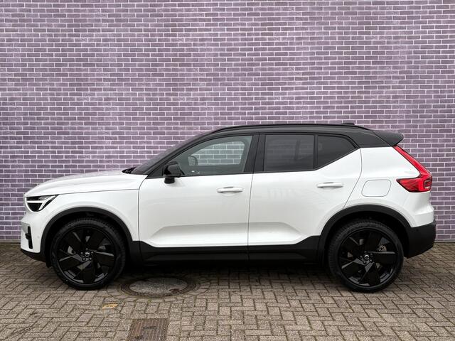 Volvo EX40 Single Motor Extended Range Ultra Black Edition | Europa | Harman Kardon audio | 20" | Schuif-/kanteldak | Getint Glas | Elektrische stoelverstelling | Nubuck bekleding | Adaptive Cruise Control | Dodehoekdetectie |