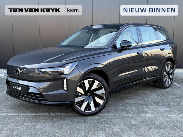 Volvo EX90 Twin Motor Ultra 7p. 111 kWh , Luchtvering , Elek. Trekhaak , Stoel+Stuur+Achterbank Verwarmd, Panoramadak , Bose-Audio , Massage , 360 Camera , Google , BLIS , Carplay , Adaptive Cruise , Pilot Assist ,