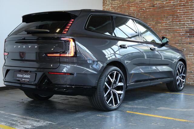 Volvo EX90 Twin Motor Ultra 7p. 106 kWh | Elektrochromatisch panoramadak | Bowers & Wilkins Premium Audio | Luchtvering en automatische niveauregeling | 22" 5-Y Spaaks Glossy Black Diamond Cut velgen | Nappaleer met ventilatie | Parkeersensoren voor + achter | Pilot Assist | 360° Parkeercamera