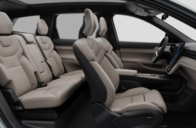 Volvo EX90 Twin Motor Ultra Executive Edition 7p. 106 kWh | 7-Zits | Google | Luchtvering| Stoelverwarming Voor + Achter | Panoramadak | Head-Up Display | Getint Glas | Bowers & Wilkins Audio | Adaptieve Cruise Control | Massage | Keyless | Stuurverwarming | Pilot Assist | Elek. Achterklep | 22 Inch Glossy Black Diamond Lichtmetalen Velgen