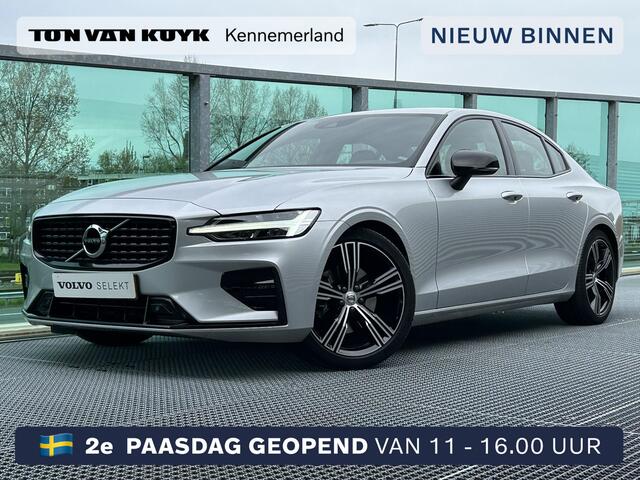 Volvo S60 2.0 B4 R-Design , Automaat , Adaptive Cruise , Trekhaak , Stoelen+Stuur+Achterbank Verwarmd , Camera , Carplay , BLIS , DAB , Elek. Verstelbare Stoelen Met Geheugen , Standkackel , Voorruit Verwarmd ,