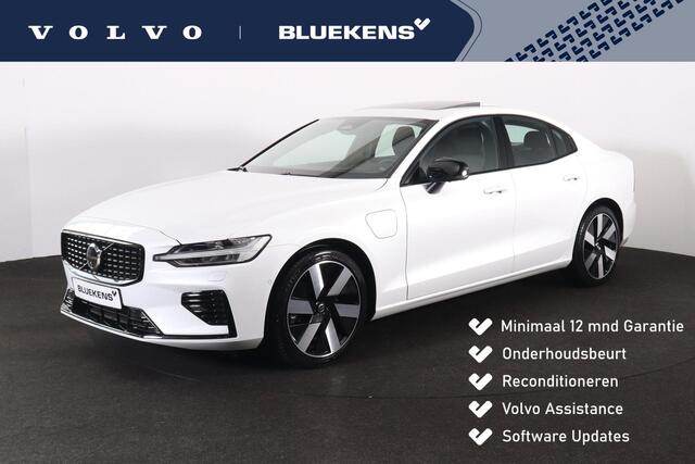 Volvo S60 T8 Recharge AWD Ultra Dark - LONG RANGE - Panorama/schuifdak - IntelliSafe Assist & Surround - 360º Camera - Bowers & Wilkins audio - Adaptieve LED koplampen - Verwarmde voorstoelen, stuur & achterbank - Parkeersensoren voor & achter - Elektr. bedienb. vo
