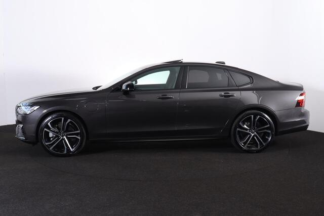 Volvo S90 T8 Recharge AWD Ultimate Dark - LONG RANGE - Luchtvering - Schuif/kanteldak - IntelliSafe Assist & Surround - 360º Camera - Bowers & Wilkins audio - Verwarmde voorstoelen, stuur & achterbank - Parkeersensoren voor & achter - Elektr. bedienb. voorstoelen m