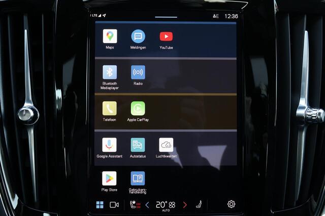 Volvo S90 T8 Recharge AWD Ultimate Dark - LONG RANGE - Luchtvering - Schuif/kanteldak - IntelliSafe Assist & Surround - 360º Camera - Bowers & Wilkins audio - Verwarmde voorstoelen, stuur & achterbank - Parkeersensoren voor & achter - Elektr. bedienb. voorstoelen m