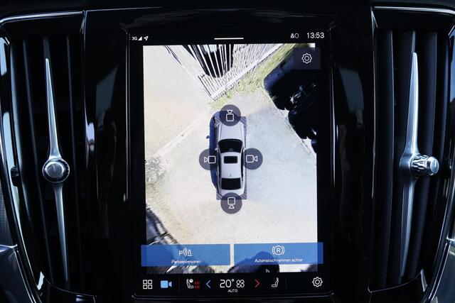 Volvo S90 T8 AWD Plus Dark - LONG RANGE - Luchtvering - Schuif/kanteldak - IntelliSafe Assist & Surround - 360º Camera - Adaptieve LED koplampen - Verwarmde voorstoelen, stuur & achterbank - Parkeersensoren voor & achter - Elektr. bedienb. voorstoelen met geheugen 