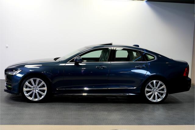 Volvo S90 2.0 T8 AWD 299kW/407pk Aut8 Inscription Exclusive BOWERS&WILKINS + OPEN DAK + ADAPT.CRUISE + 360 CAMERA + EL.TREKHAAK + STOELMASSAGE&-VENTILATIE + STOEL-&STUURVERWARMING + PARKSENSOREN + 20" LM-VELGEN!!