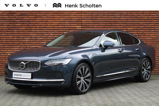 Volvo S90 T8 AWD Inscription Standkachel | Harman/Kardon Audiosysteem | Trekhaak Semi-Elektrisch | Stoelverwarming Voor en Achter | Stuurwielverwarming | Adaptieve Full-LED Koplampen | Lederbekleed Dashboard | Parkeersensoren Voor en Achter | Parkeercamera Achter 