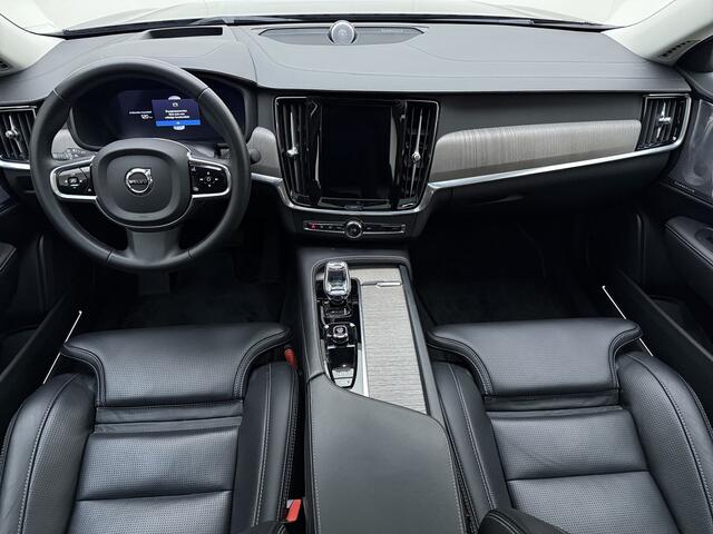 Volvo S90 B4 211pk Ultimate Bright / Luchtvering / Bowers&Wilkins Audio / Massage / Dubbel Glas / Schuif-/kanteldak / Head-Up / Ventilatie / El. Trekhaak / Full-LED / 360 Camera / 19'' /