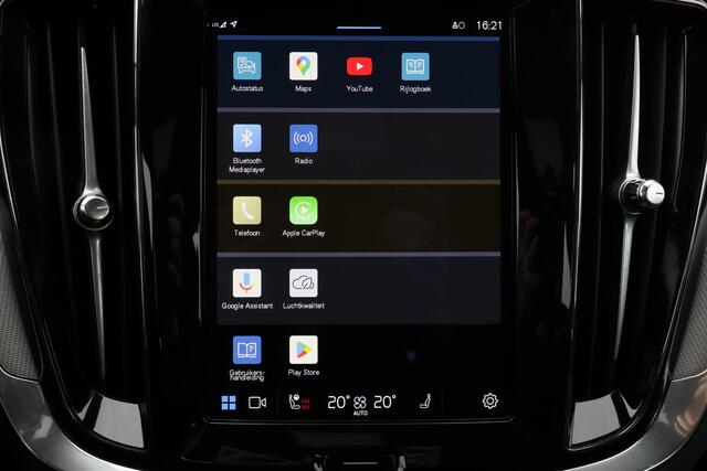 Volvo V60 B4 Plus Dark - IntelliSafe Assist & Surround - Parkeercamera achter - Verwarmde voorstoelen, stuur & achterbank - Parkeersensoren voor & achter - Elektr. bedienb. voorstoelen met geheugen - Draadloze tel. lader - Elektr. inklapbare trekhaak - 18' LMV