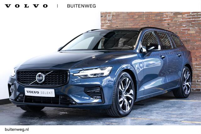 Volvo V60 B4 Automaat Plus Dark | Stoel- en stuurverwarming | Elektrische achterklep | Parkeercamera | Verwarmde achterbank | Wegklapbare trekhaak | Google infotainment