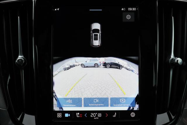 Volvo V60 B4 Plus Dark - IntelliSafe Assist & Surround - Verwarmde voorstoelen, stuur & achterbank - Parkeersensoren voor & achter - Elektr. bedienb. voorstoelen met geheugen - Draadloze tel. lader - Elektr. inklapbare trekhaak - 18' LMV