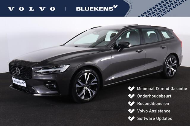 Volvo V60 B3 Plus Dark - IntelliSafe Assist - 360° Camera - Harman/Kardon audio - Adaptieve LED koplampen - Verwarmde voorstoelen, stuur & achterbank - Parkeersensoren voor & achter - Standkachel - Elektr. inklapbare trekhaak - 18' LMV