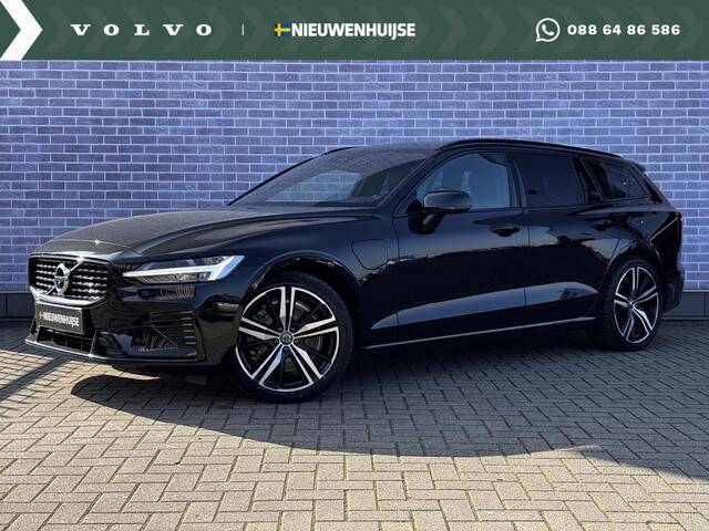 Volvo V60 T6 Plug-in hybrid AWD Plus Dark | Longe Range | Navi | 360 Camera | Getint Glas | Elek. Stoelen | Memory | Adaptieve Cruise | Stoel-/Stuurverwarming | Park Assist | Voorruit Verwarming | Dodehoekdetectie | BLIS | 19" LM