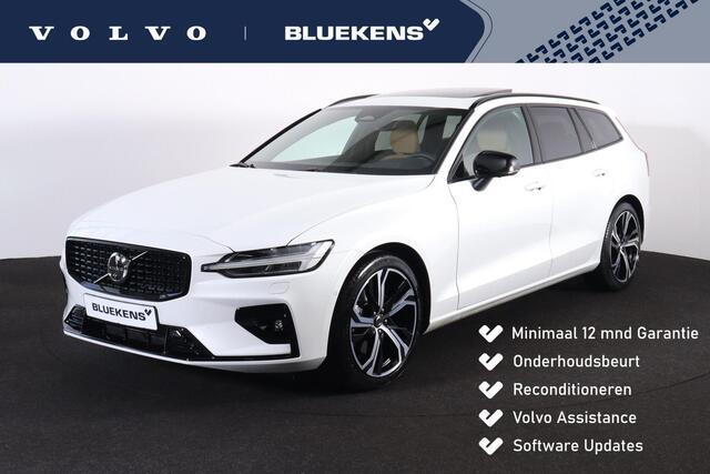 Volvo V60 B4 Plus Dark - Panorama/schuifdak - IntelliSafe Assist & Surround - 360º Camera - Harman/Kardon audio - Adaptieve LED koplampen - Verwarmde voorstoelen, stuur & achterbank - Parkeersensoren voor & achter - Elektr. bedienb. voorstoelen met geheugen - Draad