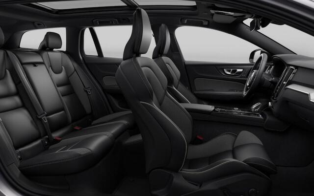 Volvo V60 2.0 T6 Plug-in hybrid AWD Plus Dark | Panoramadak | Head Up Display | Aurora Silver | Donker Glas | 360 Camera | 19" |