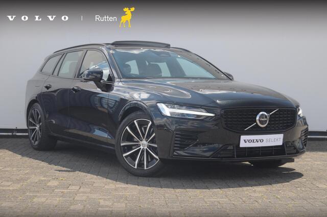 Volvo V60 T6 350PK Automaat Plug-in Hybrid AWD Plus Dark / Adaptive cruise control / Elektrische stoelen / Harman Kardon audio / Trekhaak / Pilot assist / BLIS / Stoel en stuur verwarming / Elektrische achterklep / Parkeersensoren met 360 camera / Google infotainme