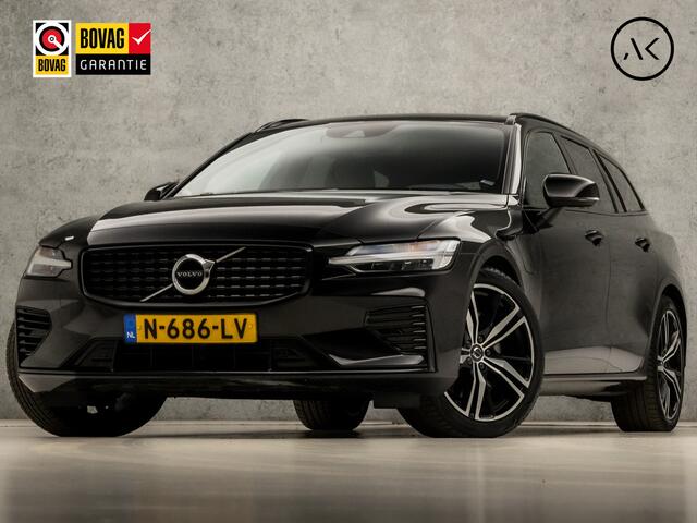 Volvo V60 2.0 T6 Recharge AWD R-Design 391Pk Automaat (APPLE CARPLAY, GROOT NAVI, LUXE LEDER, MEMORY SEATS, CAMERA, STUUR/STOELVERWARMING, GETINT GLAS, STOELVENTILATIE, ADAPTIVE CRUISE, NIEUWSTAAT)
