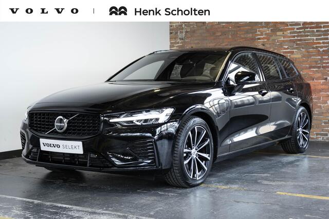 Volvo V60 T6 Plug-in hybrid AWD Plus Dark | Stoelverwarming | 360° parkeercamera | Stoelverwarming | Semi-Electrische wegklapbare trekhaak | Parkeersensoren voor + achter | Google infotainment | Nappa Lederenbekleding