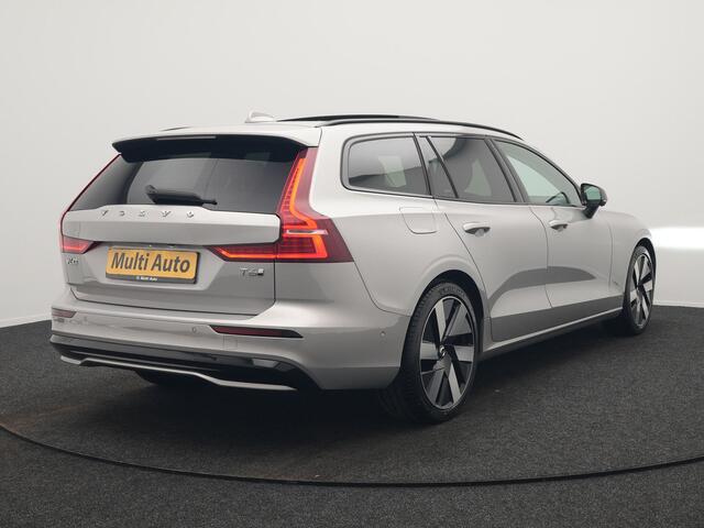 Volvo V60 T6 Recharge AWD LONG RANGE Plus Dark Plug In Hybrid 350pk Dealer O.H. PHEV | Panodak | Adaptive Cruise | 360 Camera | Head Up | Harman&Kardon | Lederen Sportstoelen Memory & Verwarmd | Google Assistent | Stuur Verwarmd | Apple Carplay | Keyless | Blis |