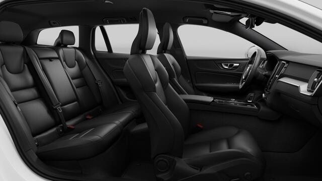 Volvo V60 T6 Plug-in hybrid AWD Essential | Google | Longe Range | Stuurverwarming | Park Assist | Getint Glas | Stoelverwarming Voor + Achter | Zwarte Hemelbekleding | Camera | Lederen Bekleding | Zitverlenging | 19" LM