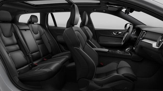 Volvo V60 T6 Plug-in hybrid AWD Ultra Dark | Google | Long Range | Head-Up Display | Getint Glas | DAB | Harman Kardon Audio | Stoelverwarming Voor + Achter | Schuif-/Kanteldak | 360 Camera | Adaptieve Cruise Control | Zwarte Hemelbekleding | 19" LM