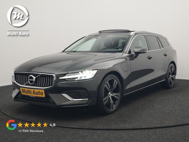 Volvo V60 T6 Recharge AWD Inscription PHEV 340pk Dealer O.H. | Panodak | Camera | Lederen Sportstoelen Memory & Verwarmd | Stuur Verwarmd | Keyless | Navigatie | DAB | Cruise Control | Plug In Hybrid |