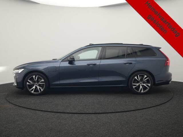 Volvo V60 T6 Recharge AWD R-Design PHEV 340pk Dealer O.H | Trekhaak Af Fabriek | Panodak | Harman / Kardon | Lederen Sportstoelen Memory & Ventilatie | Camera | Keyless | Stuur & Stoelen Verwarmd | Apple Carplay | Virtual | Navigatie | Cruise Control | DAB+ | 18" L